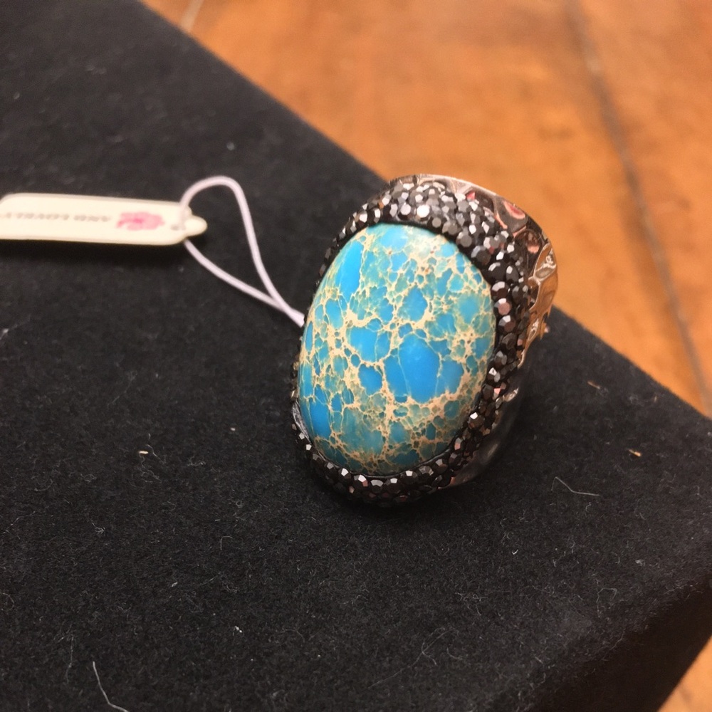 New cigar ring with turquoise